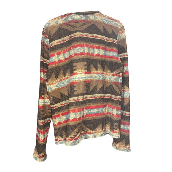 Ralph Lauren LRL Jeans Co Aztec Zip Up Moto Jacket Size M - Picture 2 of 7